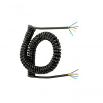 Cordon Spirale Nu PVC - 5 Conducteurs - 7M