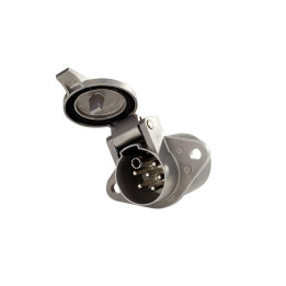 Socle 24V a Vis - Metal - Serie S - Prises poids-lourds