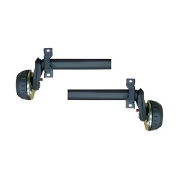 2 demi essieux Remorque à Souder 750KG 4TR130 - Essieux Freinés