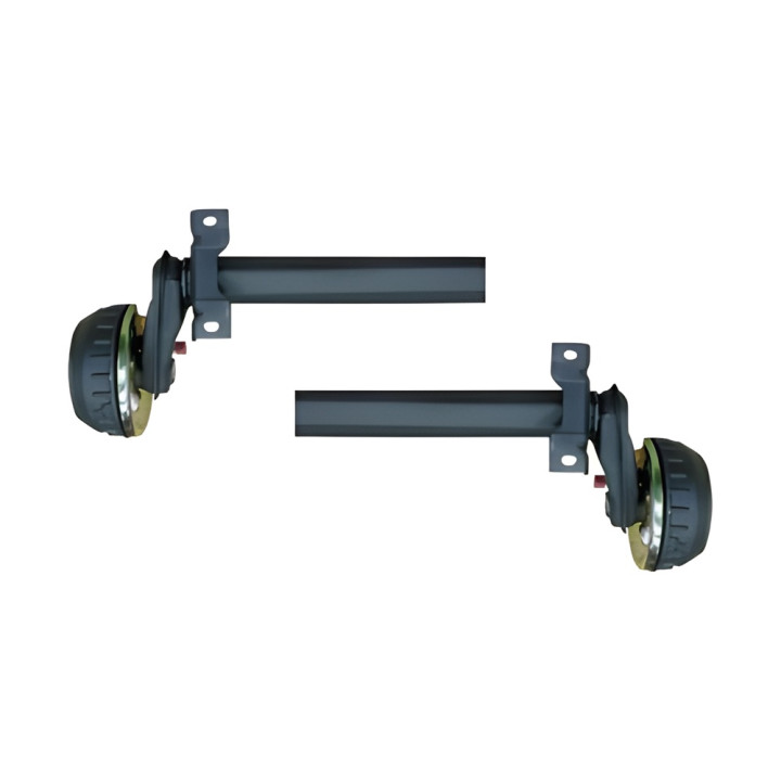 2 demi essieux Remorque à Souder 750KG 4TR130 - Essieux Freinés