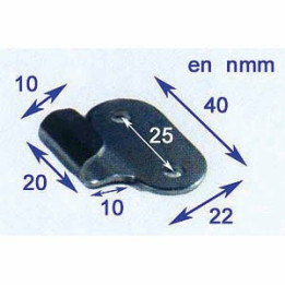 Crochet de Grenouillère 40 x 22 mm – Entraxe 25 mm – Verrouillage Sécurisé