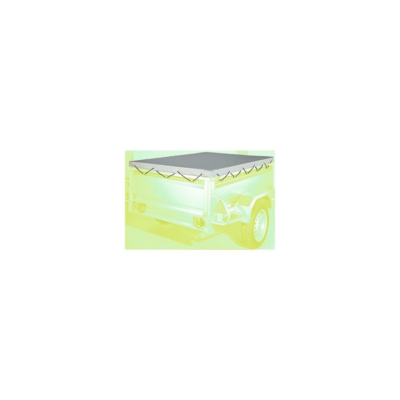 Bâche pour Remorque - 160x122x7 cm - 600gr/m² avec Œillets et Sandow