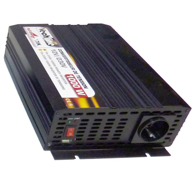 Convertisseur de Tension 1000W 12V vers 230V avec Signal Quasi-Sinusoïdal