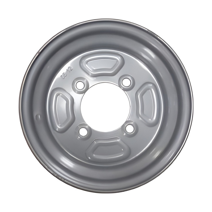 Jante remorque 350x10 - 4TR115 - Déport 0 mm, compatibilité optimale avec moyeu de 85 mm et goujons de 12 mm.