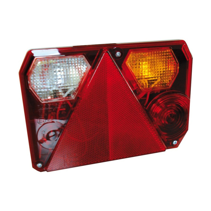 Feu 6 Fonctions Droit RADEX 300 - Clignotant, Stop, Veilleuse, Recul, Éclairage Plaque, Triangle