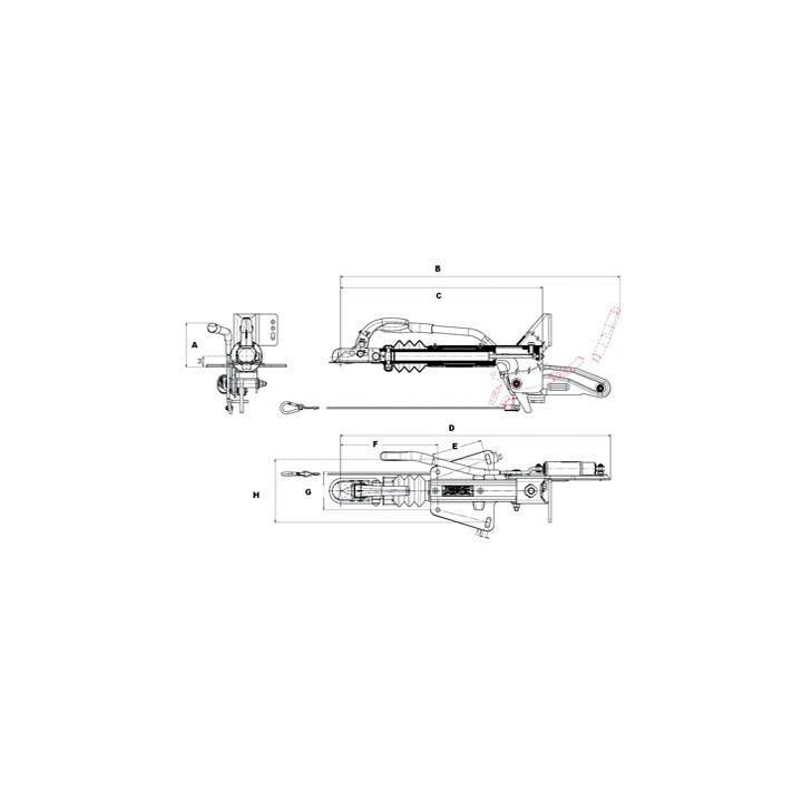 Tête d'Attelage Freinée KF27 - KNOTT - Commandes