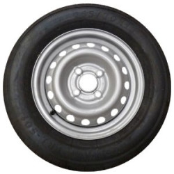 Roue de remorque 165/70 R13 - 4 trous 100 mm - déport 30