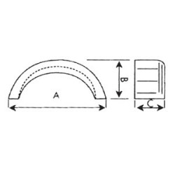 Garde-Boue Rond 14” TANDEM - Galvanisé