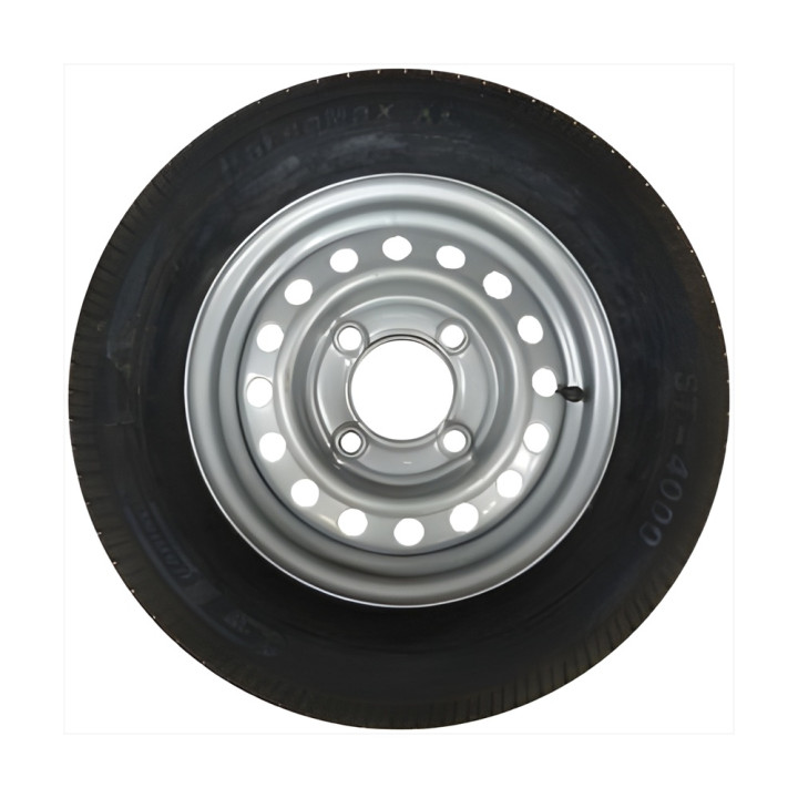 Roue de remorque 155/80 R13 - 4 trous 130 mm - déport 20