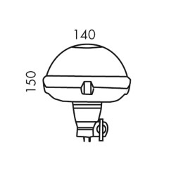 Gyrophare LED Ellipse - Tige Flexible