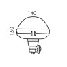 Gyrophare LED Ellipse - Tige Flexible