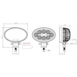 Phare de Travail LED - Ovale