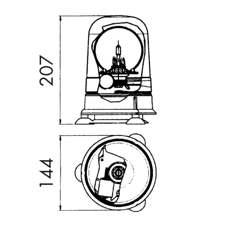 Gyrophare Flash SIRIUS – Magnetique