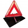 Triangle de présignalisation pliable avec bandes réfléchissantes et étui compact