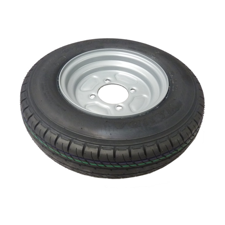 Roue de remorque 450x10 - 4 trous 115 mm - déport 0