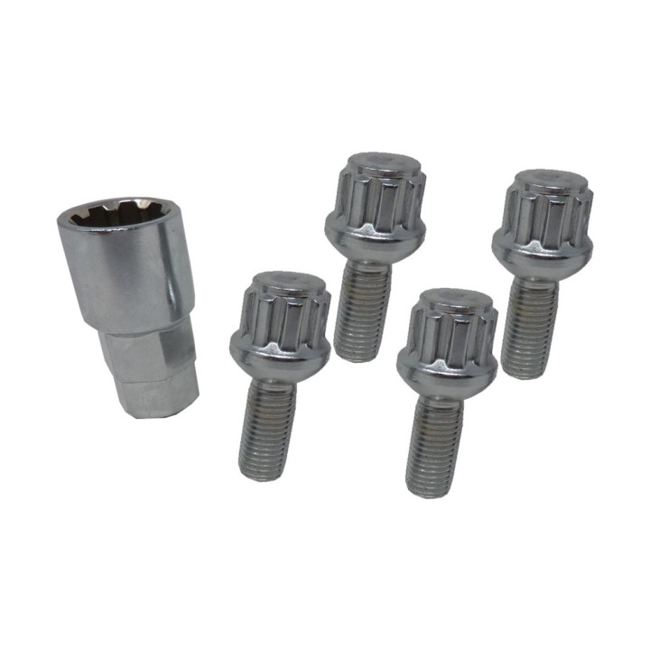 Vis Antivol M14x1,5x26 - Sphérique (par 4) - Visserie Roue