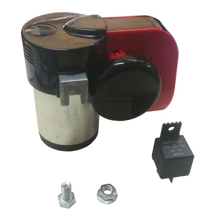 Klaxon Avertisseur Compact 12V - 2 Tons - Electriques et électropneumatiques