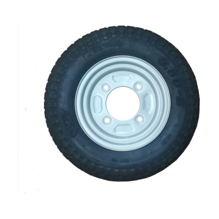 Roue de remorque 350x8 - 4 trous 115 mm - déport 0