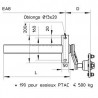 Essieu Remorque 500KG 4TR 115 - EAB à la demande