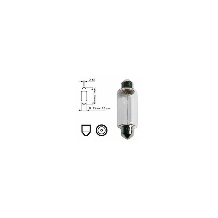 Ampoule navette SV 8,5 - 18W - 8/12V - Pack de 10 pour voitures et remorque