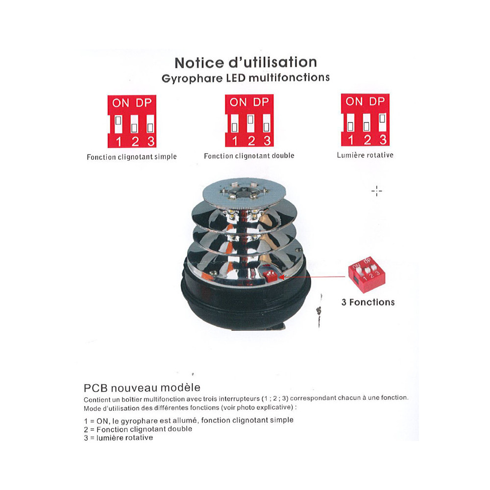 Gerofare Gyrophare LED Flexible – 12-24V – IP56 – Conforme ECE R65