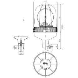 GYROPHARE PULSAR TIGE RIGIDE 12V