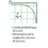 FILET BACHE REMORQUE 250 x 160 cm