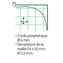 BACHE FILET REMORQUE 350 x 180 cm