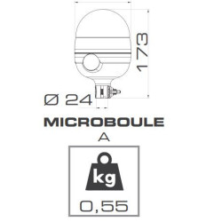 GYROPHARE MICROBOULE T RIGIDE 24V