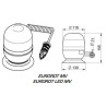GYROPHARE EUROROT LED BLEU MAGNETIQUE