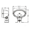 PROJECTEUR DE CABINE OVALE DOUBLE HALOGENE