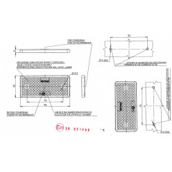 CATADIOPTRE ADHESIF RECTANGLE ORANGE