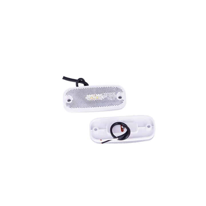 Feux d'encombrement à LED 12V - Blanc - Avant - Dimensions 111 x 45 mm