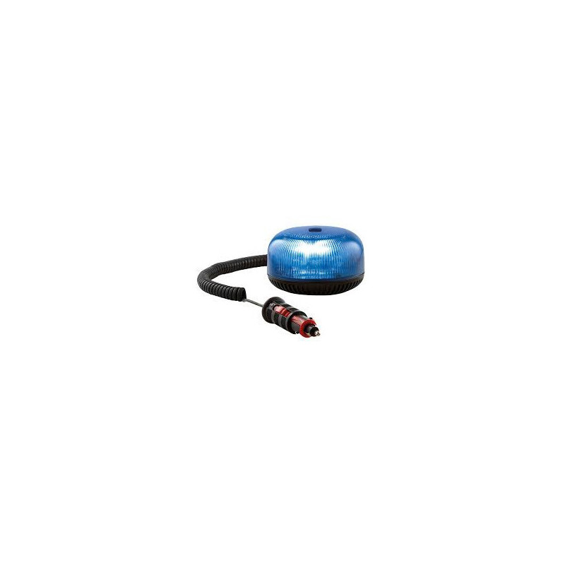 Gyrophare CRYSTAL Magnétique Tournant Bleu - 12/24V - IP66