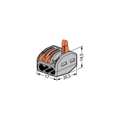 Connecteur WAGO 3 voies - Résistant et compact.