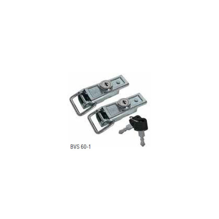 1.	Lot de 2 grenouillères BVS 60-1 avec clé unique pour 2 barillets.