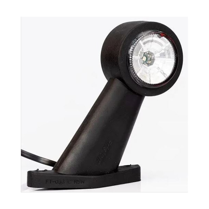 PAck de 2 feux de gabarit LED 12 24V Rouge Blanc - Bras incliné court