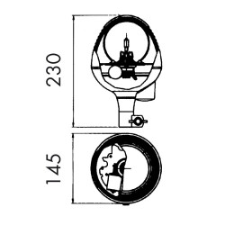 Gyrophare APOLLO 12V sur tige souple – Sécurité & signalisation