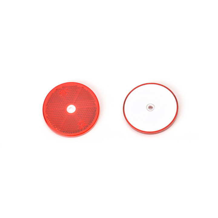 CATADIOPTRE ADHESIF ROND ROUGE 61MM