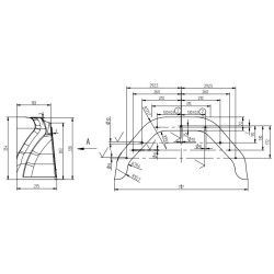 Garde Boue  plastique 13-14'' - Noir avec bavette