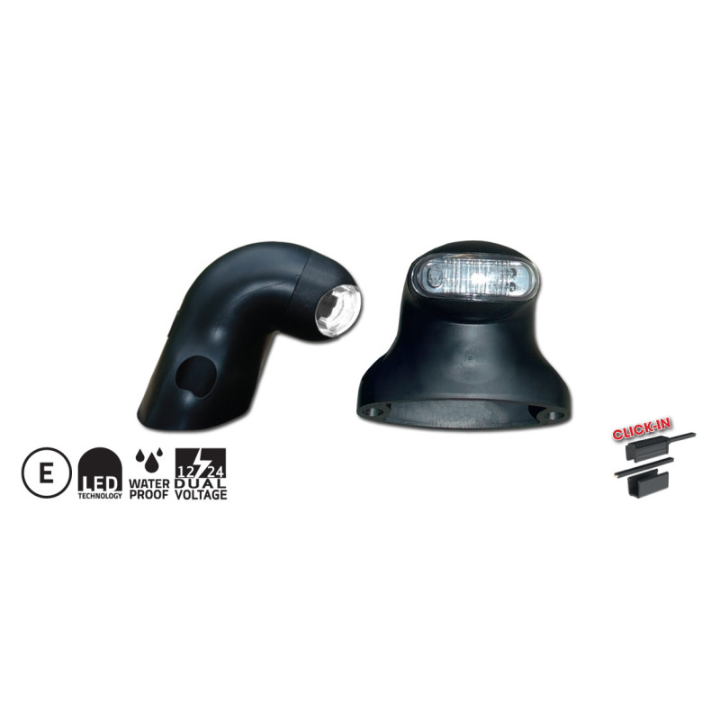 Eclaireur de plaque LED 12-24V+ système click-in