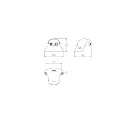 Pack de 2 éclaireurs de plaque LED 12-24V + 500mm de câble plat