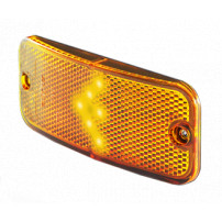 Feu de position latéral orange LED avec flèche + câble plat 500 mm