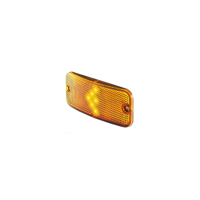 Feu de position latéral orange LED avec flèche + câble plat 500 mm