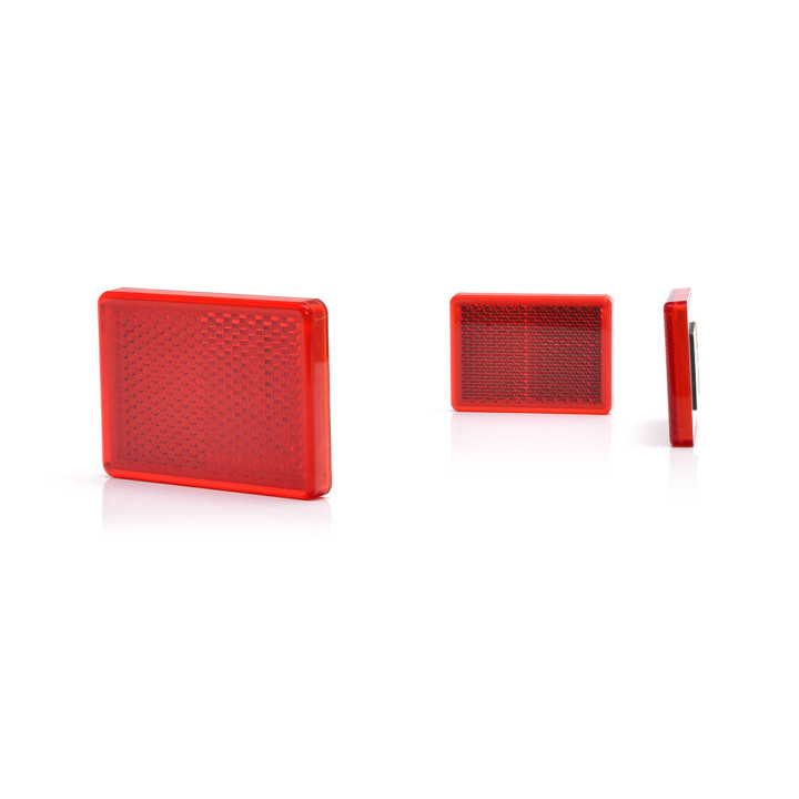Catadioptre Rouge Adhésif - 55x40 mm