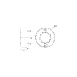 FEU ARRIERE 3 FONCTIONS LED 12/24V
