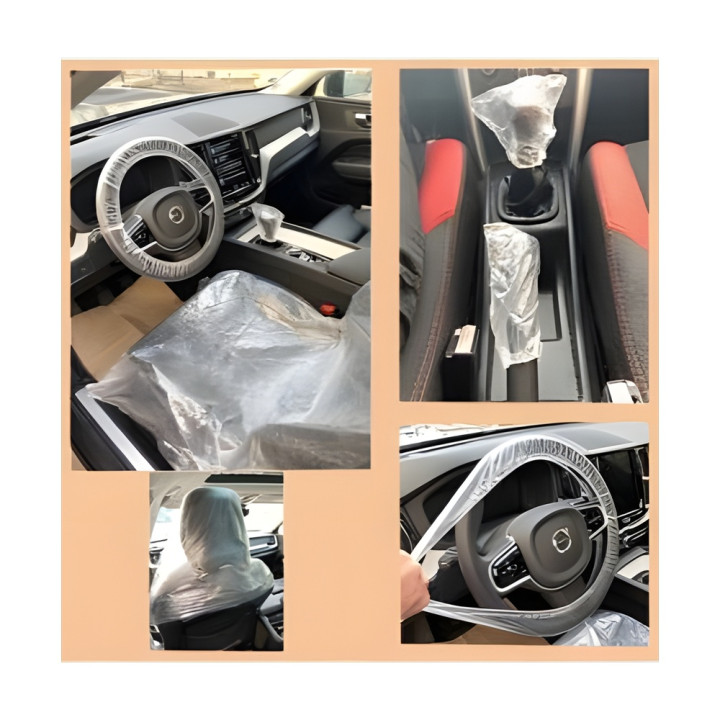 Kit de Protection Habitacle Jetable - 5 Pièces pour Véhicules