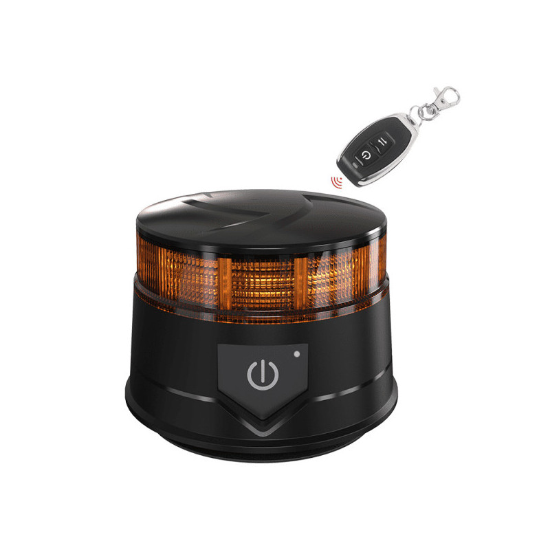 GYROPHARE LED MAGNETIQUE SANS FIL + TELECOMMANDE