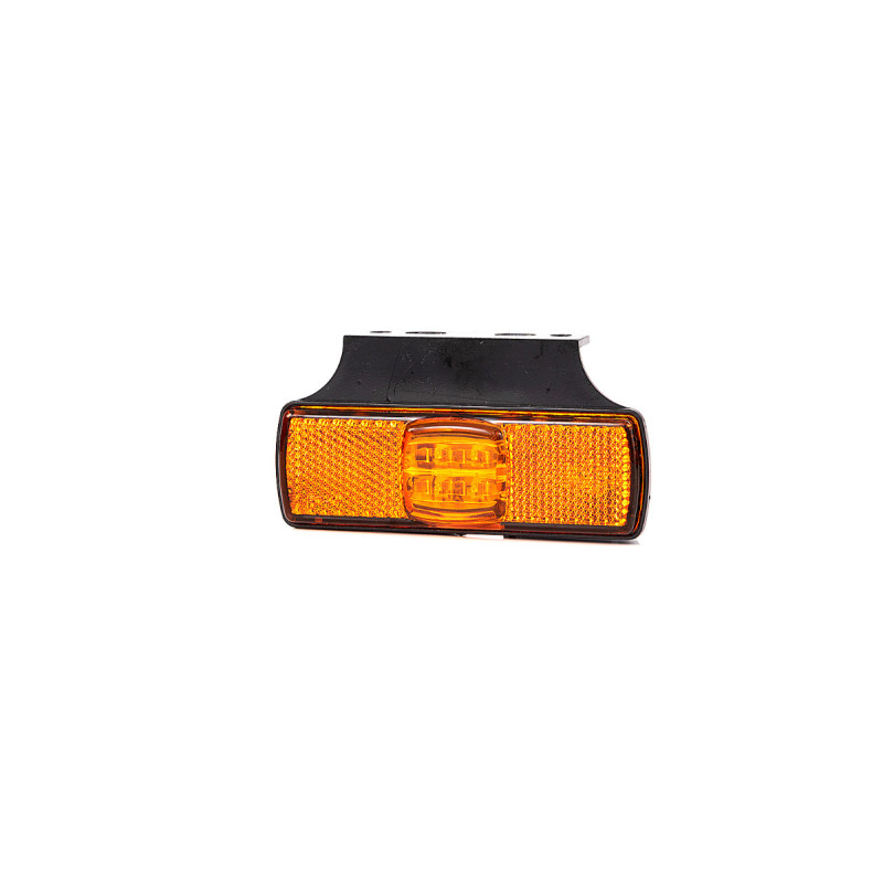 FEUX DE GABARIT LED 12/24V ORANGE SUR EQUERRE + CONNECTIQUE QS075
