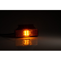 FEUX DE GABARIT LED 12/24V ORANGE SUR EQUERRE + CONNECTIQUE QS075